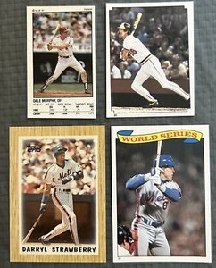 Murphy 91, World Series 83, Strawberry 87, Carter 86, 3 Stickers & 1 Mini Card - Picture 1 of 6