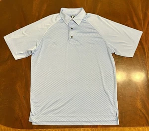 Footjoy Herren Hemd XL Athletic Fit Blau Rautenstruktur Stoff - Bild 1 von 10