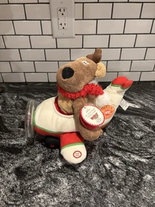 Hallmark Weihnachten Rodney Rentier Plüsch Flugzeug animiert mit Sounds Neu mit Etikett funktioniert! - Bild 1 von 9