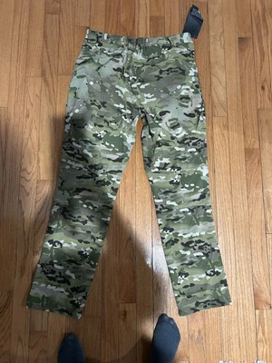 Calça de caça masculina camaflauge 100% poliéster vários bolsos equipamento externo M - Imagem 1 de 3