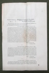 Allgemeine Orden Nr. 5, 1889 - Verlassen von Fort McKinney, Wyoming. - Bild 1 von 2