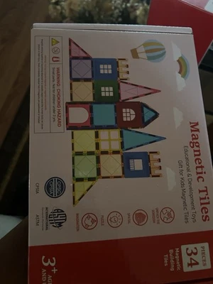 Jasonwell Magnetic Tiles Kids Magnetic Blocks Building Sets 3D Magnet Tiles - Image 1 of 2