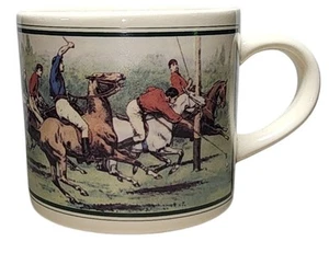 Vintage Ralph Lauren Polo Match Coffee Tea Mug Cup Japan Equestrian Horses - Picture 1 of 6
