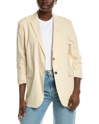 Theory Rolled Sleeve Bf Linen-Blend Jacket Women's - Image 1 of 3
