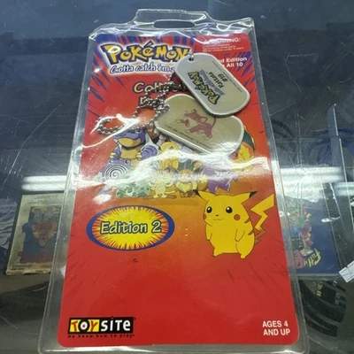 New Sealed Pokemon Collectible Dog Tags #19 Rattata 1999 Foto 1 de 4