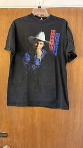 Vintage 90er Garth Brooks Hanes Beffy-T schwarz Baumwolle T-Shirt Pullover Large - Bild 1 von 7