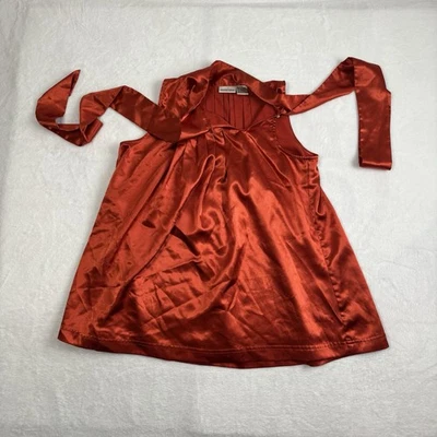 Top halter naranja brillante Y2K Newport News para mujer talla 8 Foto 1 de 4