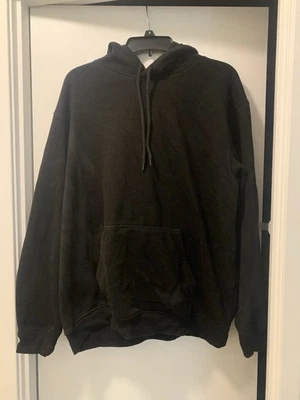 Pullover con Capucha H&M Calce Relajado - Negro - Talla Mediana - Terry Francés Foto 1 de 2