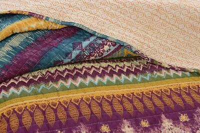 NEW!~ COZY BLUE TEAL BROWN GREEN SAGE SOUTHWEST ARIZONA SEDONA WESTERN QUILT SET - Image 1 of 4