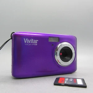 Vivitar Vivicam F128 14.1MP Compact Digital Camera Purple Tested - Picture 1 of 7