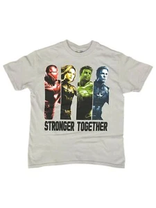 Marvel Comics Boys Gray Avengers T-Shirt Hulk Iron Man Tee Shirt 8 - Picture 1 of 1