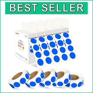 3/4 Inch Blue Color Coding Stickers - Perfect for Inventory and Craft Projects - Picture 1 of 9