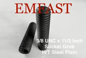 3/8 UNC x 11/2 Zoll lang Innensechskant Madenschraube Stahl hochzugfeste Schrauben Schrauben - Bild 1 von 2