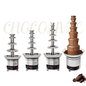 4-7 Tiers Commercial Heating Fondue Party Weddeing Chocolate Fountain Machine - Picture 1 of 21