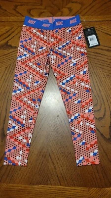 NIKE Niña Dri Fit Melón Brillante Talla 6x Leggings Estampados 36C278-A4E Foto 1 de 4
