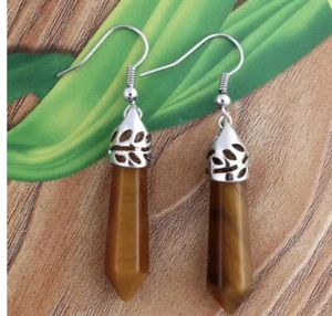 Tigers Eye Crystal Earrings, Fashion Dangle Earrings, AUS SELLER - Picture 1 of 1