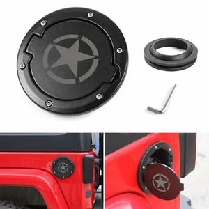 Gas Tank Cap Filler Fuel Door Cover for Jeep Wrangler JK & Unlimited 2/4 Door - Picture 1 of 7