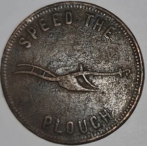 1860 Kanadische Half Penny Medaille Speed the Plouch Erfolg für die Fischerei!! - Bild 1 von 2