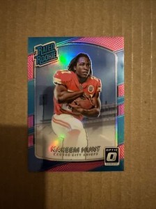 2017 Donruss Optic Kareem Hunt Pink Prizm Rated Rookie RC #182 Chiefs