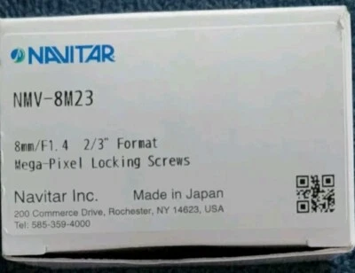 Объектив машинного зрения Navitar 8 мм EFL F/1.4 2/3 дюйма формат - Изображение 1 из 4