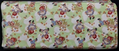 RAGGEDY ANN FLANNEL FABRIC BY SPECTRIX 15 YARDS - VINTAGE - NEW - Image 1 of 4
