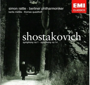 2 CDs Shostakovich SYMPHONY NO 1 & NO 14 Berliner Philharmoniker Rattle (C1679) - Bild 1 von 2