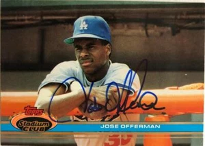 Jose Offerman Autographed 1991 Stadium Club #340 - Picture 1 of 1