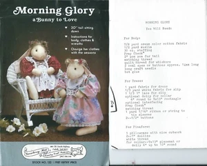 Sweet 20" BUNNY RABBIT DOLL & CLOTHES Dress Pinafore #132 Wreaths MORNING GLORY - Picture 1 of 1