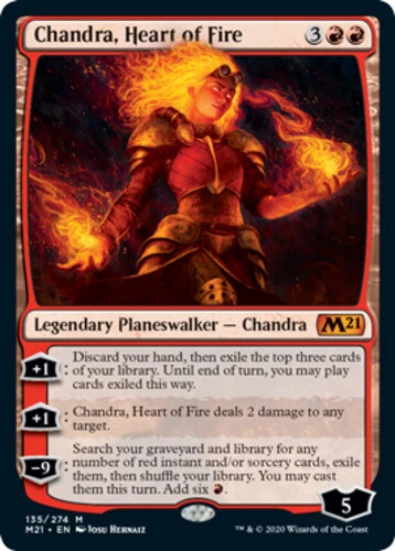 MTG - Chandra, Heart of Fire - Core Set 2021 - NM, English Magic FLAT RATE SHIP - Image 1 of 1