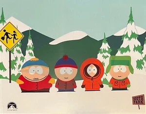 SOUTH PARK Sericel Animation Art Cel 11" x 14" Stan Kyle Kenny Cartman - Picture 1 of 8