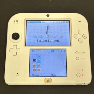 Consola portátil Nintendo 2DS roja/blanca (tal cual reparación) problema de deriva/pantalla - funciona - Imagen 1 de 24