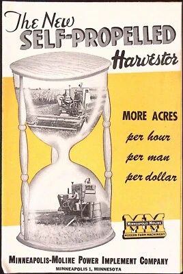 Minneapolis Moline Power Implement Company Self Propelled Harvester Brochure - Image 1 of 4