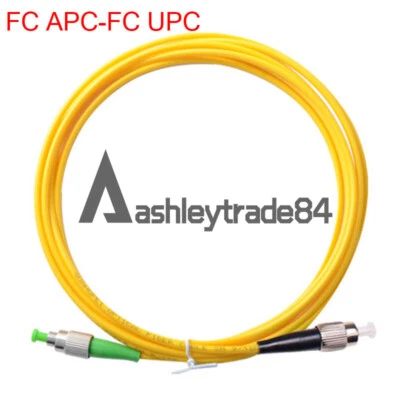 3.0 Meter FC/APC to FC UPC SM Single Mode 9/125 Fiber Patch Cord Simplex 3.0mm - Image 1 of 4