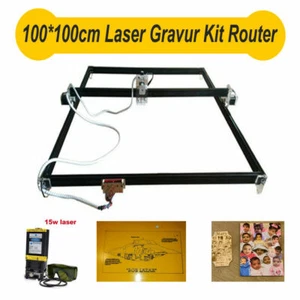 CNC 100X100CM Laser Engraver Kit Router &15W Laser Module Wood Milling Machines - Picture 1 of 9