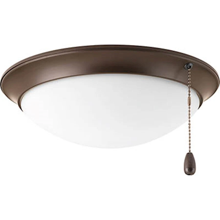 Progress AirPro 1 Light 11" Ceiling Fan Light, Bronze/Etched White - P2659-20 - Image 1 of 1