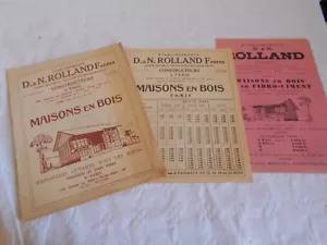 Vintage catalogue D.N Rolland Freres Wooden house and chalets 1936 architecture - Picture 1 of 9