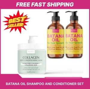 Batana Oil Shampoo & Conditioner Set - Deep Conditioning & Hair Nourishment - Picture 1 of 1