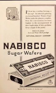 1921 Nabisco Sugar Wafers Cookies Makes The Pleasure Complete Antique Print Ad - Picture 1 of 1