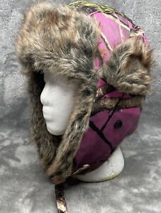 Wild Wear Camouflage Trapper Hat Faux Fur One Size