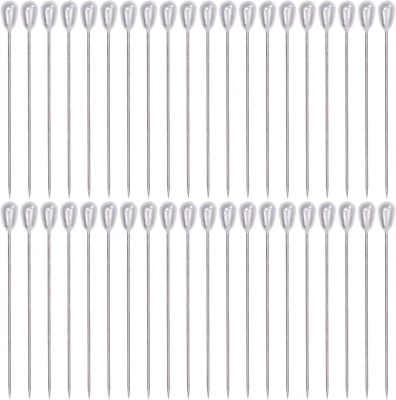 Alfileres con cabeza de perla lágrima ramillete boutonniere alfileres rectos para coser tela Foto 1 de 4