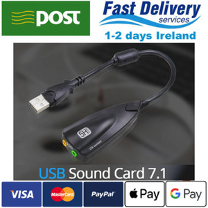 External Sound Card 3D Audio Headset Microphone 7.1 Channel USB 2.0 5HV2 Adapter