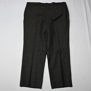 JB Britches 38x29 Brown Windowpane Wool Cashmere Mens Dress Pants - Picture 1 of 9