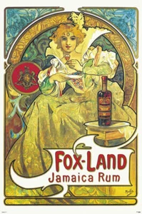 24X36 Mucha "Fox Land" Kunstposter - Bild 1 von 2