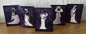 Paquete de 5 cuadernos hechos a mano con temática Art Deco A6 en caja - Relleno de medias de Navidad - Imagen 1 de 8