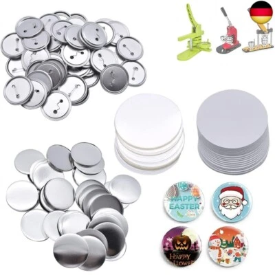 Buttons Selber Machen, 100er Set Buttonrohlinge, DIY Pins Buttons Design EIN - Bild 1 von 4