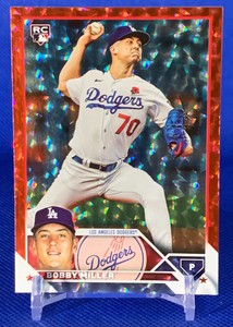 2023 Topps Update Bobby Miller Rookie Card Red Foil 064/199 Dodgers #US188
