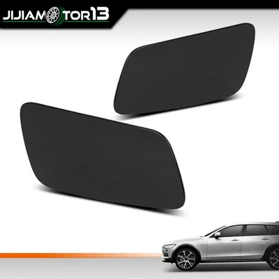 Fits 17-25 Volvo S90/V90/V90 Cross Country 2PC Headlamp Washer Nozzle Cover Cap - Image 1 of 4