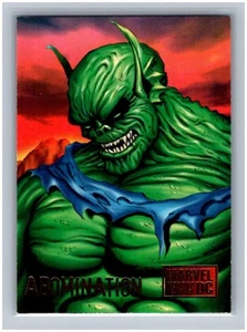 Juego base de cartas coleccionables Fleer DC versus Marvel #29 Abomination Villain Skybox 1995 - Imagen 1 de 3