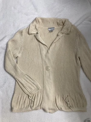 Heine 44/46 Strickjacke Grob Beige  - Bild 1 von 2