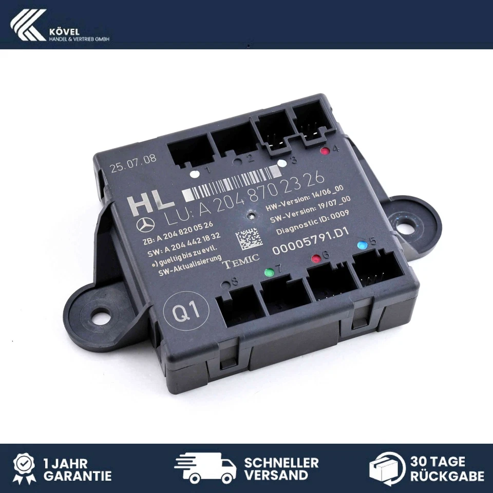 Centralina Porta Posteriore Sinistra Mercedes Benz Classe C W204 A2048702326 - Immagine 1 di 2